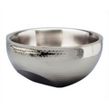 12" Hammered Stainless Steel Dual Angle Double Wall Bowl